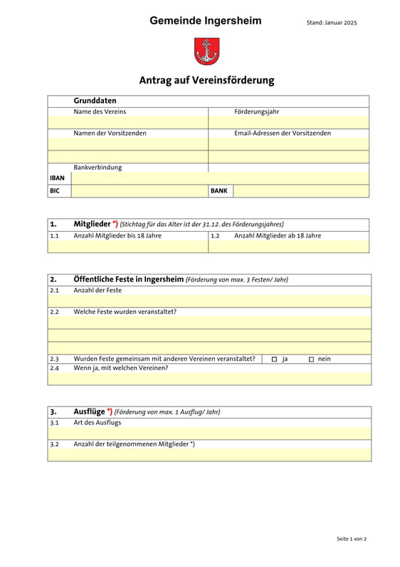 Zum Ausfüllen einfach in das jeweilige Feld im PDF-Dokument klicken.