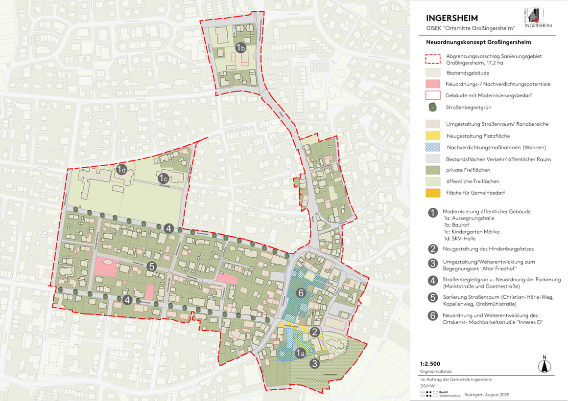 Neuordnungskonzept Sanierungsgebiet "Ortmitte Gro&szlig;ingersheim"