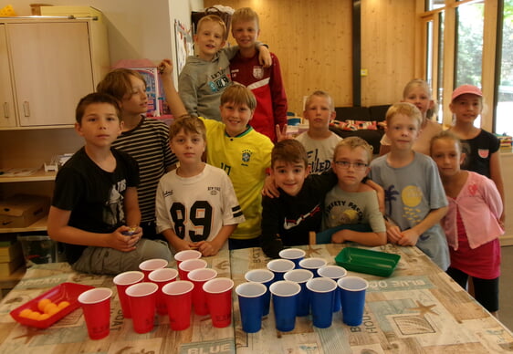 Beim Ballpongspiel