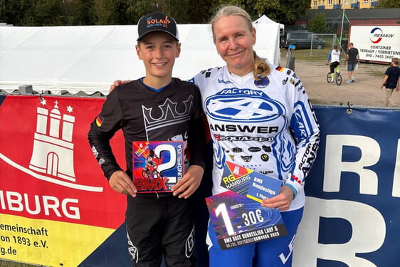 Kerstin Meyer Platz 1 und Jona Brosz Platz 2