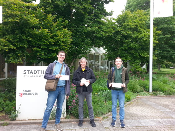 v.l. Niko Babic, Uwe Rautenberg, Finn Barth