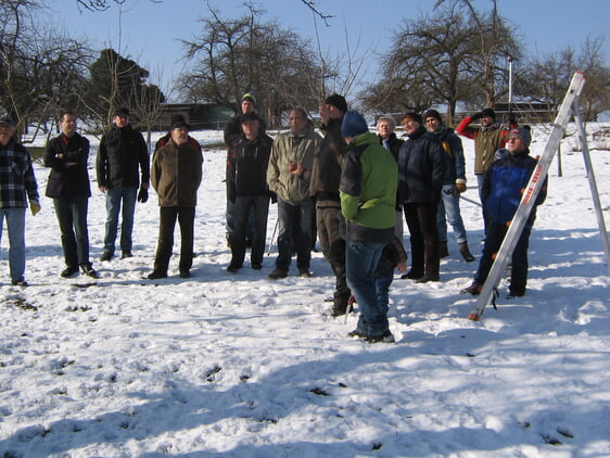 Winterschnitt bei Schnee
