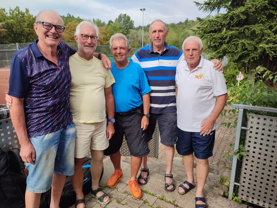 Herren 65 Reiner Forstner, Dieter Neff, Jürgen Fleischmann, Friedrich Rühle, Peter Jaworski