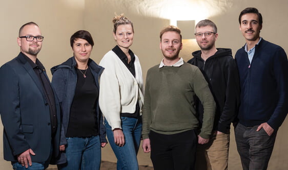 Ein Teil unserer Kandidaten. Von links: Daniel Flögel, Janine Flögel, Lydia Aisenpreis, Lukas Kofink, Heiko Flohr und Christoph Leibrecht.