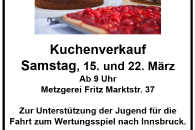 Kuchenverkauf der Jugend