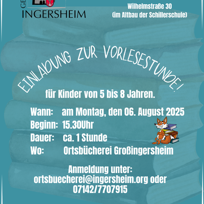Einladung zur Vorlesestunde 
