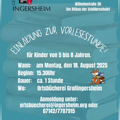 Einladung zur Vorlesestunde 