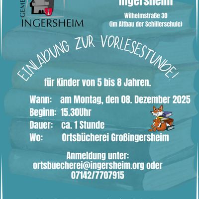 Einladung zur Vorlesestunde 