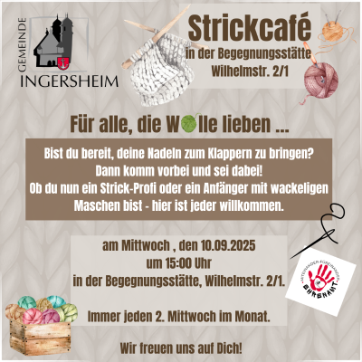 Strickcafé in der Begegnungsstätte 
