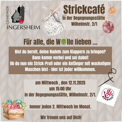 Strickcafé in der Begegnungsstätte 