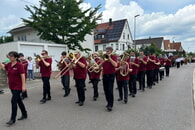 Blasorchester zu Gast beim Rettichfestumzug in Freiberg