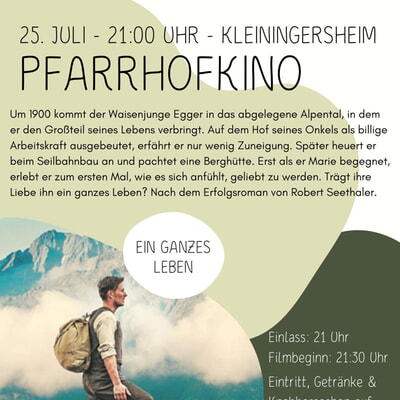 Pfarrhofkino in Kleiningersheim 