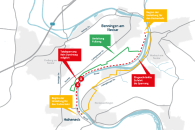 Transportnetzbetreiber terranets bw informiert: Bau der SEL erfordert mehrmonatige Sperrung des Neckartal-Radwegs in Ludwigsburg