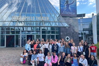 Chor- und Musical-AG der Realschule im Aurain beim Musical „Die Eiskönigin" in Stuttgart
