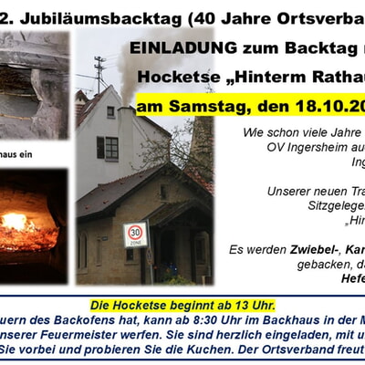 Backhausbacken - Kirbesamstag 