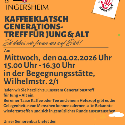 Kaffeeklatsch - Generationstreff f&uuml;r Jung & Alt 