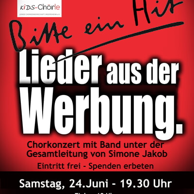 Chorkonzert mit Band    "Bitte ein Hit " - Lieder aus der Werbung 
