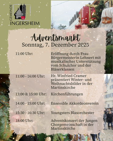 Adventsmarkt Flyer mit Programm 2025